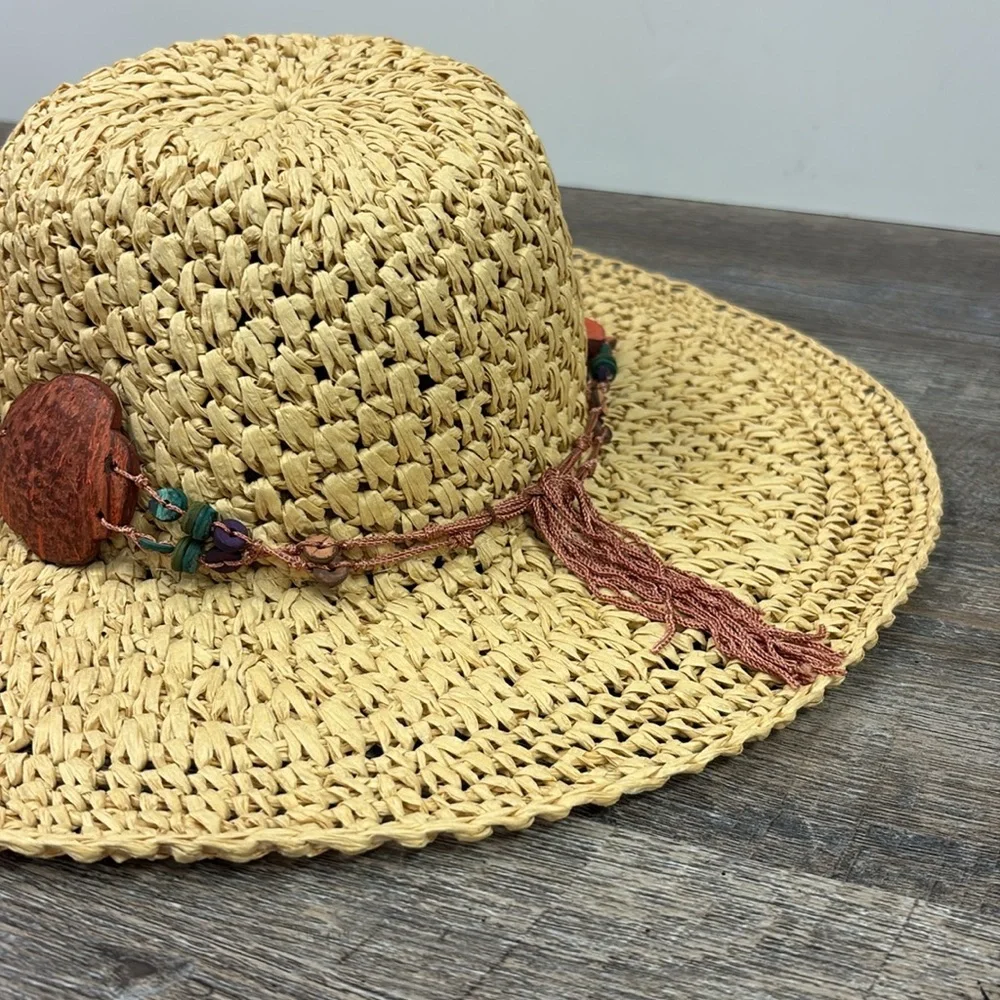 Lucky Brand Cowboy Hat With Turquoise Beads